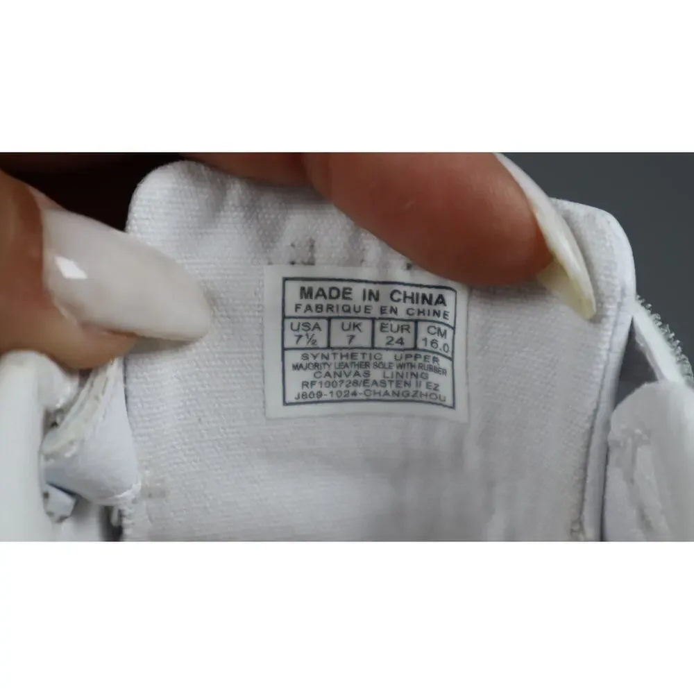 Polo Ralph Lauren Easten EZ II Kids White Pink Hook Loop Sneakers Size 7.5
